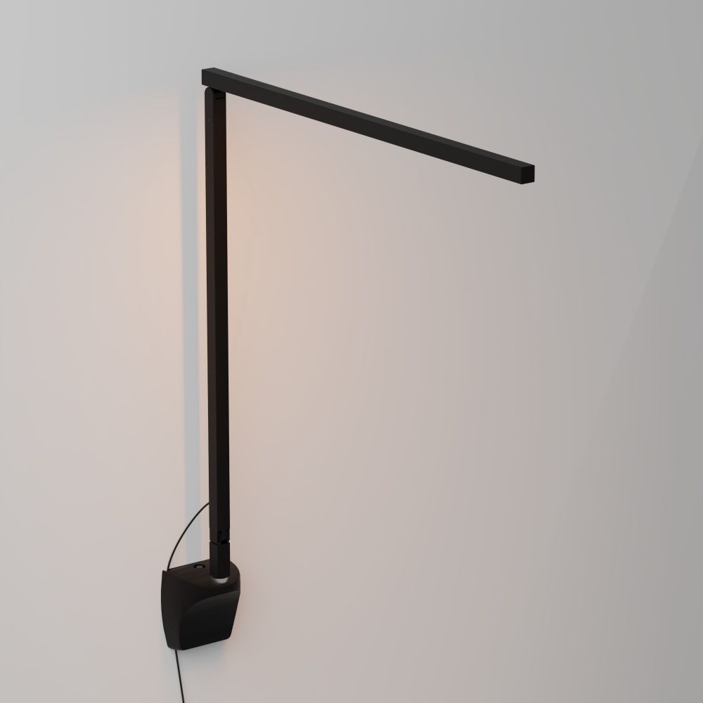 Koncept Lighting ZBD1000-W-MTB-WAL Z-Bar Solo LED Desk Lamp Gen 4 with (non-hardwired) wall mount (Warm Light; Matte Black)